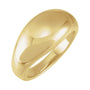 Sapphire Row Gold Polished Dome Ring - 18K Yellow Gold, 10 mm