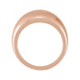 Sapphire Row Gold Polished Dome Ring - 14K Rose Gold, 10 mm (view 2)