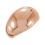 Sapphire Row Gold Polished Dome Ring - 14K Rose Gold, 14 mm