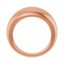 Sapphire Row Gold Polished Dome Ring - 14K Rose Gold, 8 mm (view 2)