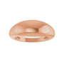 Sapphire Row Gold Polished Dome Ring - 14K Rose Gold, 8 mm (view 3)
