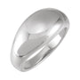 Sapphire Row Gold Polished Dome Ring - Platinum, 10 mm