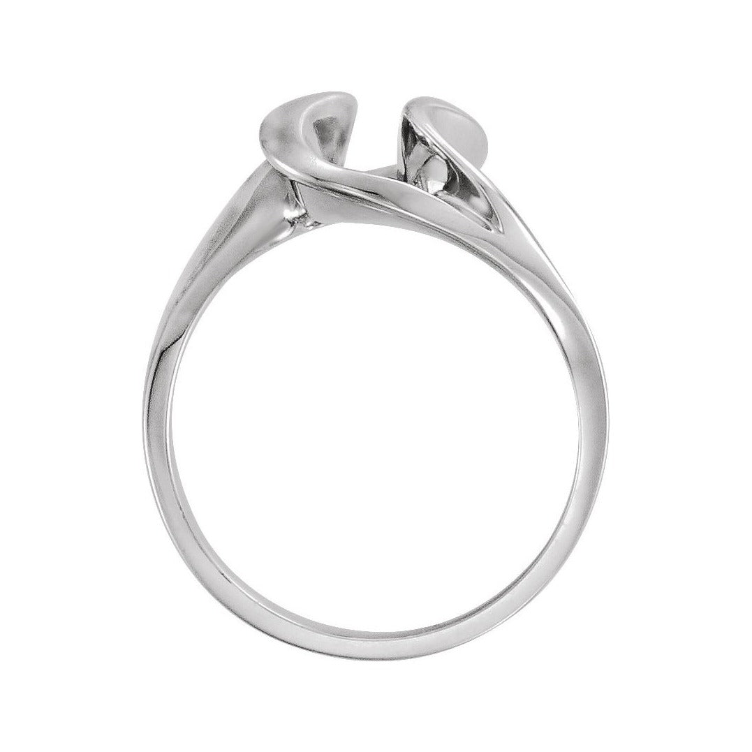 Sapphire Row Gold Freeform Ring - Platinum (view 2)