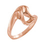 Sapphire Row Gold Freeform Ring - 14K Rose Gold