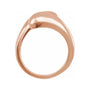 Sapphire Row Gold Bypass Ball Ring - 14K Rose Gold (view 2)