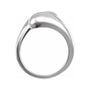 Sapphire Row Gold Bypass Ball Ring - 14K White Gold (view 2)
