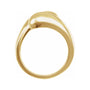 Sapphire Row Gold Bypass Ball Ring - 10K Yellow Gold (view 2)