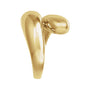 Sapphire Row Gold Bypass Ball Ring - 14K Yellow Gold (view 4)