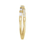 Sapphire Row Natural Diamond Baguette Crisscross Ring - 14K Yellow Gold (view 3)