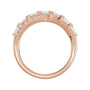 Sapphire Row Natural Diamond Baguette Crisscross Ring - 14K Rose Gold (view 2)