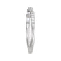 Sapphire Row Lab-Grown Diamond Baguette Crisscross Ring - 14K White Gold (view 3)