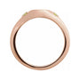Sapphire Row Engravable Natural Gemstone Accented Signet Ring - Peridot, 14K Rose Gold (view 2)