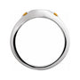 Sapphire Row Engravable Natural Gemstone Accented Signet Ring - Citrine, Platinum (view 2)