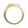 Sapphire Row Engravable Natural Gemstone Accented Signet Ring - Peridot, 14K Yellow Gold (view 2)