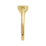 Sapphire Row Engravable Natural Gemstone Accented Signet Ring - Peridot, 14K Yellow Gold (view 3)