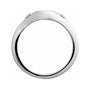 Sapphire Row Engravable Natural Gemstone Accented Signet Ring - White Sapphire, Platinum (view 2)