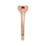 Sapphire Row Engravable Lab-Grown Gemstone Accented Signet Ring - Ruby, 14K Rose Gold (view 3)