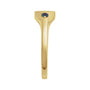 Sapphire Row Engravable Lab-Grown Gemstone Accented Signet Ring - Alexandrite, 14K Yellow Gold (view 3)