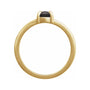 Sapphire Row Natural Gemstone Claw-Prong Cabochon Ring - Onyx, 14K Yellow Gold, Oval 7 × 5 mm (view 2)