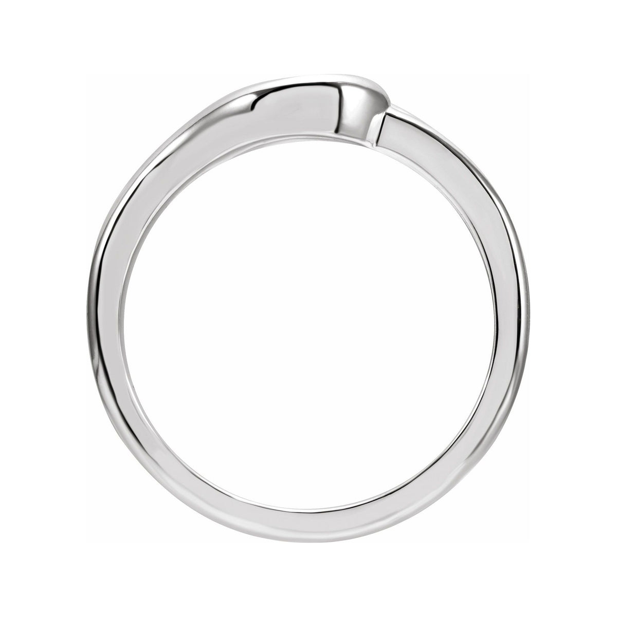 Sapphire Row Gold Interlocking Knot Ring - Platinum (view 2)