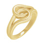 Sapphire Row Gold Interlocking Knot Ring - 14K Yellow Gold