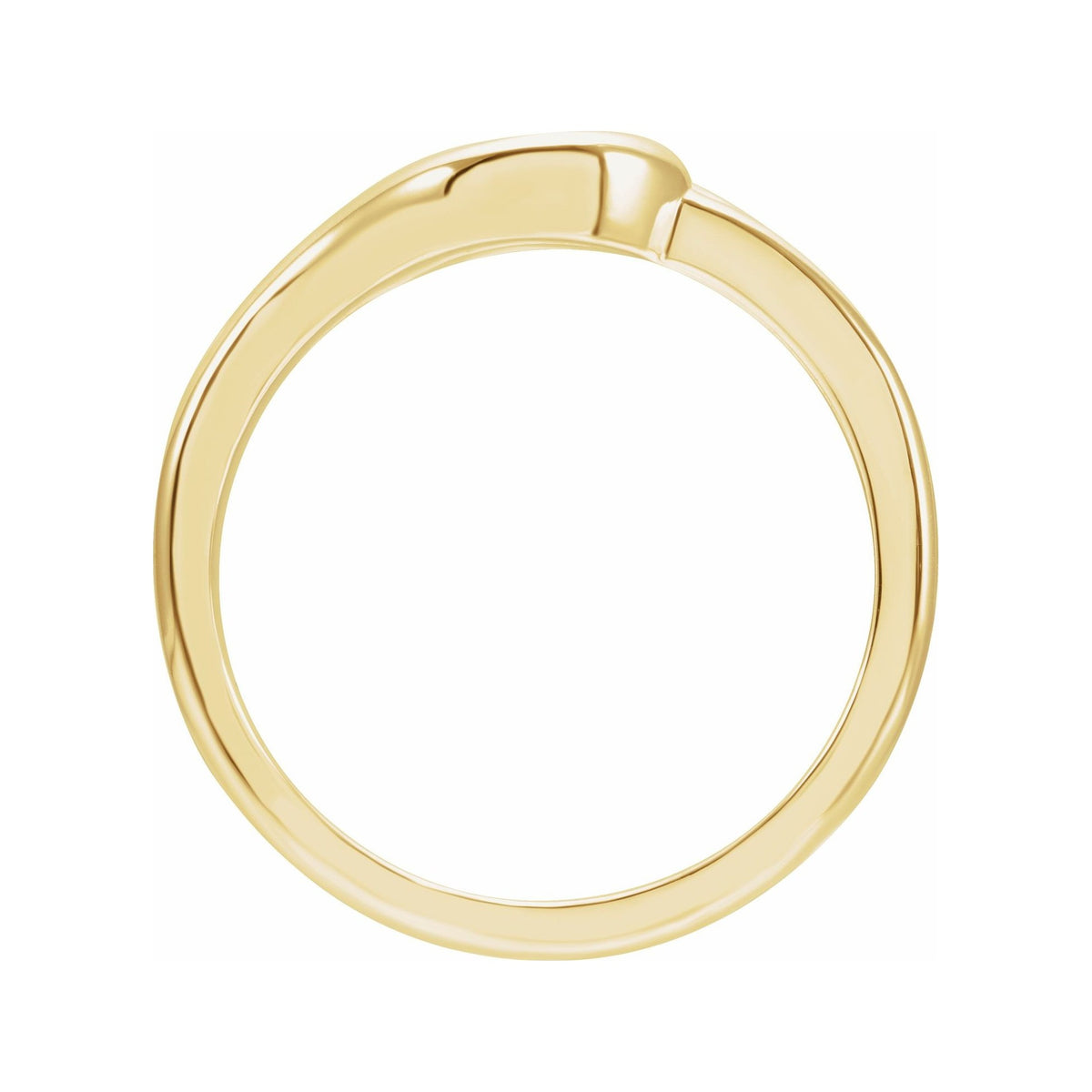 Sapphire Row Gold Interlocking Knot Ring - 14K Yellow Gold (view 2)