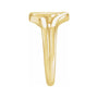 Sapphire Row Gold Interlocking Knot Ring - 14K Yellow Gold (view 3)