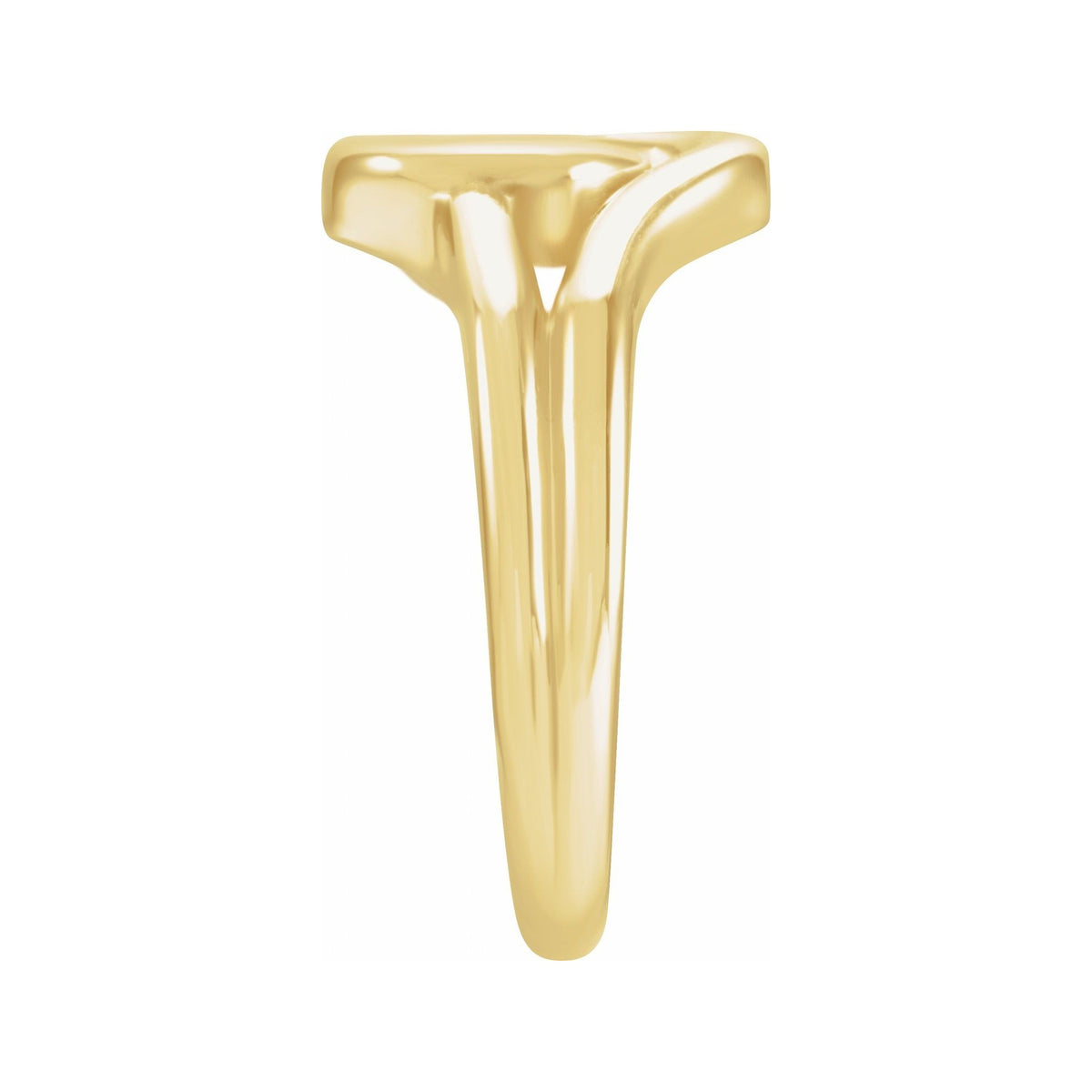 Sapphire Row Gold Interlocking Knot Ring - 14K Yellow Gold (view 3)