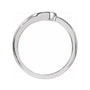 Sapphire Row Gold Interlocking Knot Ring - 14K White Gold (view 2)
