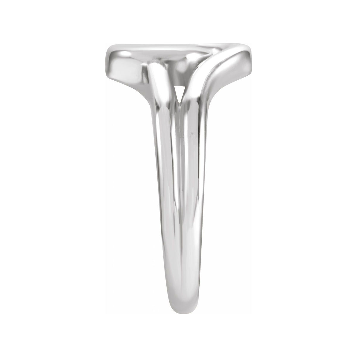 Sapphire Row Gold Interlocking Knot Ring - 14K White Gold (view 3)