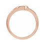 Sapphire Row Gold Interlocking Knot Ring - 14K Rose Gold (view 2)