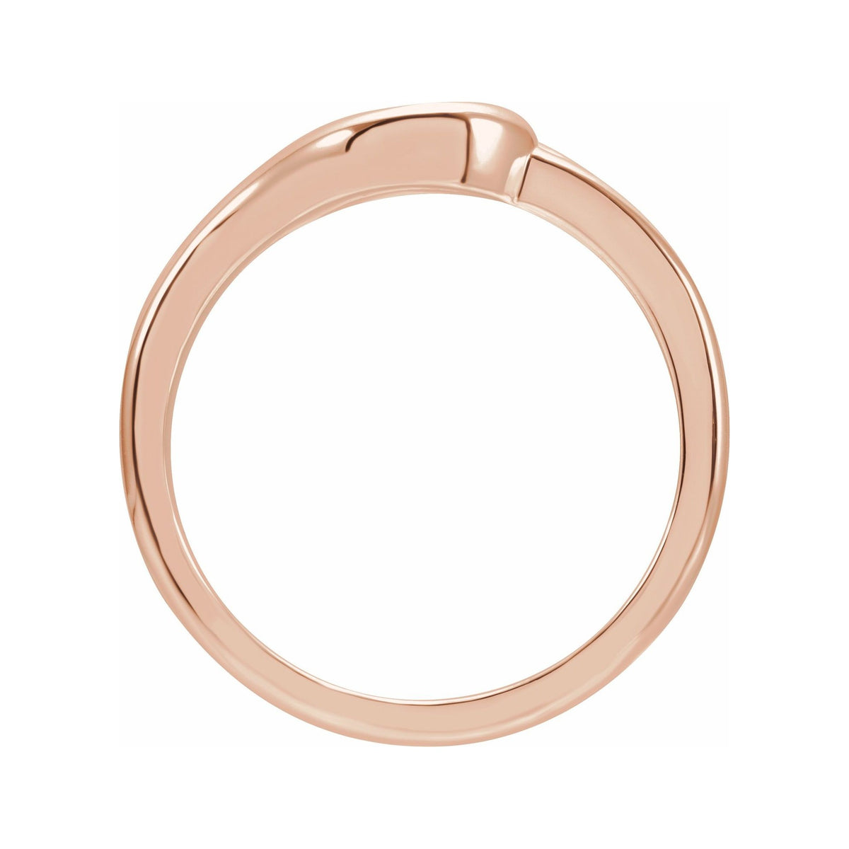 Sapphire Row Gold Interlocking Knot Ring - 14K Rose Gold (view 2)