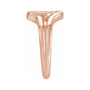 Sapphire Row Gold Interlocking Knot Ring - 14K Rose Gold (view 3)