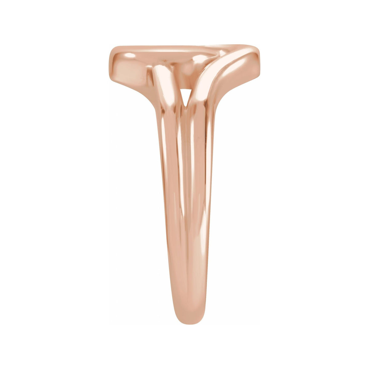 Sapphire Row Gold Interlocking Knot Ring - 14K Rose Gold (view 3)