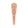 Sapphire Row Gold Quilted Dome Ring - 14K Rose Gold (view 4)