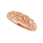 Sapphire Row Gold Quilted Dome Ring - 14K Rose Gold (view 5)