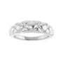 Sapphire Row Gold Quilted Dome Ring - Platinum (view 3)