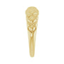 Sapphire Row Gold Quilted Dome Ring - 14K Yellow Gold (view 4)