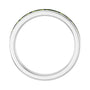 Sapphire Row Natural Gemstone Baguette Channel Stackable Ring - Peridot, 14K White Gold (view 2)