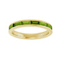 Sapphire Row Natural Gemstone Baguette Channel Stackable Ring - Peridot, 14K Yellow Gold (view 3)