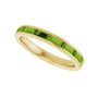 Sapphire Row Natural Gemstone Baguette Channel Stackable Ring - Peridot, 14K Yellow Gold (view 5)