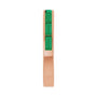Sapphire Row Natural Gemstone Baguette Channel Stackable Ring - Emerald, 14K Rose Gold (view 3)