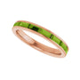 Sapphire Row Natural Gemstone Baguette Channel Stackable Ring - Peridot, 14K Rose Gold (view 5)