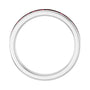 Sapphire Row Lab-Grown Gemstone Baguette Channel Stackable Ring - Ruby, 14K White Gold (view 2)