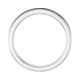 Sapphire Row Lab-Grown Gemstone Baguette Channel Stackable Ring - Blue Sapphire, 14K White Gold (view 2)