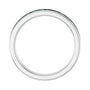 Sapphire Row Lab-Grown Gemstone Baguette Channel Stackable Ring - Emerald, 14K White Gold (view 2)