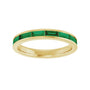 Sapphire Row Lab-Grown Gemstone Baguette Channel Stackable Ring - Emerald, 14K Yellow Gold (view 4)
