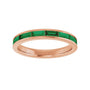 Sapphire Row Lab-Grown Gemstone Baguette Channel Stackable Ring - Emerald, 14K Rose Gold (view 4)