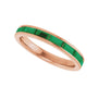 Sapphire Row Lab-Grown Gemstone Baguette Channel Stackable Ring - Emerald, 14K Rose Gold (view 5)