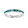 Sapphire Row Lab-Grown Gemstone Baguette Channel Stackable Ring - Alexandrite, 14K White Gold (view 3)